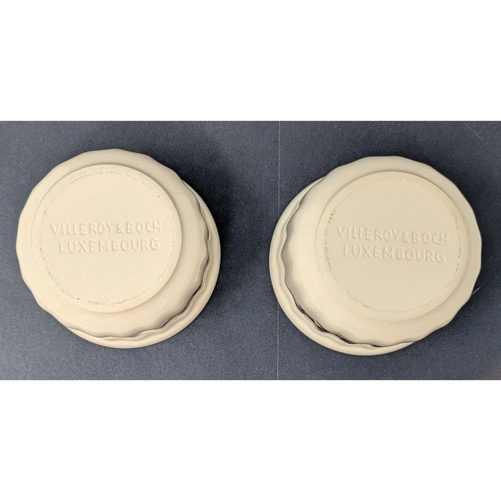 Villeroy & Boch Botanica Ramekins Set of 2 Cream Pulmonaria Officinalis